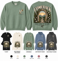 Comeback This One Is Yours Comfort Colors apparel by Different Cloth Co. featuring a floral archway, mountain sunrise and scenic path design.